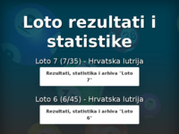 Frontpage screenshot for site: Loto statistika 7 od 39 (http://www.lotostatistika.com.hr)
