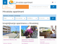 Frontpage screenshot for site: (http://www.hrvatskaapartmani.hr)