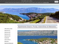 Frontpage screenshot for site: Villa Gracin Apartmani, Povlja otok Brač (http://www.apartmentspovlja.com)