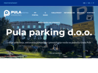 Frontpage screenshot for site: Pula parking d.o.o. (http://www.pulaparking.hr/)