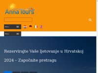 Frontpage screenshot for site: (http://www.annatours.hr)