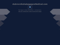 Slika naslovnice sjedišta: Dubrovnik Shakespeare Festival (http://dubrovnikshakespearefestival.com/)
