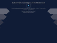 Frontpage screenshot for site: (http://dubrovnikshakespearefestival.com/)