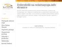 Frontpage screenshot for site: (http://solarnayoga.info/)