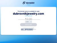 Frontpage screenshot for site: (http://www.dubrovnikjewelry.com)
