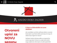 Frontpage screenshot for site: (http://ki-aikido-zagreb.hr)