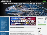 Frontpage screenshot for site: AIRBRUSH.HR - Sve za airbrush na jednom mjestu (http://www.airbrush.hr)