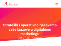 Slika naslovnice sjedišta: Izrada web stranica Arbona (http://www.arbona.hr)