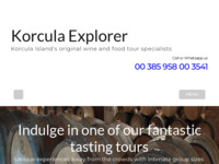 Frontpage screenshot for site: Book accommodation and explore Korcula, Croatia's most beautiful Island – Korcula Explorer (http://www.korculaexplorer.com)