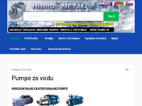 Frontpage screenshot for site: Hidro-metal (http://www.pumpe.hr)