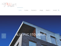 Frontpage screenshot for site: Alu-art (http://www.aluart.hr)