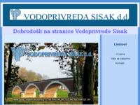 Frontpage screenshot for site: (http://www.vodoprivreda-sisak.hr)