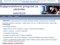 Frontpage screenshot for site: Knjigovodstveni program za obrtnike - InfoTECH (http://infotech.pondi.hr)