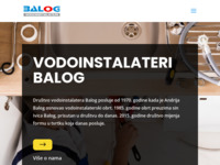 Frontpage screenshot for site: (http://vodoinstalateri-balog.hr)
