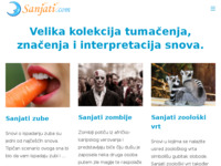 Frontpage screenshot for site: Sanjarica (http://sanjati.com)