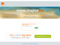 Frontpage screenshot for site: (http://www.majice.co)