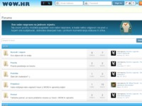Frontpage screenshot for site: WoW Forum (http://forum.wow.hr)