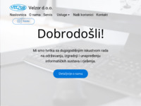 Frontpage screenshot for site: Velzor (http://www.velzor.hr)