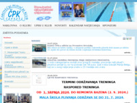 Frontpage screenshot for site: Čakovečki plivački klub (http://www.pk-cakovec.hr/)