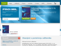 Frontpage screenshot for site: (http://www.pro-mil.hr/)