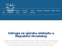 Frontpage screenshot for site: Udruga za vjersku slobodu u Republici Hrvatskoj (http://www.vjerska-sloboda.hr)