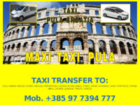 Frontpage screenshot for site: Maxi taxi Pula - pula airport taxi VIP marcedes s-klasse (http://www.maxi-taxi-pula.com)