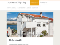Frontpage screenshot for site: Apartmani Filip - Pag (http://apartmani-filip-pag.com/)