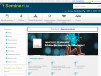 Frontpage screenshot for site: (http://www.seminari.hr)