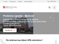 Frontpage screenshot for site: HPB Nekretnine d.o.o. (http://www.hpb-nekretnine.hr)