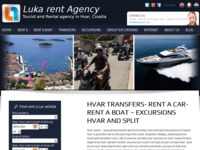 Frontpage screenshot for site: Transferi do Hvara -rent a car-rent a boat-izleti  Hvar (http://www.lukarent.com)