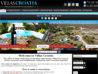 Frontpage screenshot for site: (http://www.villascroatia.net)