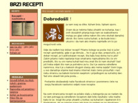 Frontpage screenshot for site: (http://www.brzirecepti.com)