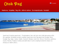 Frontpage screenshot for site: Katalog privatnog smještaja za Otok Pag (http://www.otok-pag.net/)