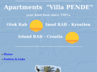 Frontpage screenshot for site: Apartman Pende, otok Rab (http://www.mediacomp.hr)