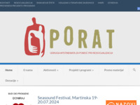 Frontpage screenshot for site: (http://www.udrugaporat.hr)