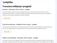 Frontpage screenshot for site: Pravo mjesto za sve žene - Ladylike (http://www.ladylike.hr)