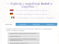 Frontpage screenshot for site: Hotel Zagreb (http://www.hotel-zagreb.eur.hr)