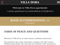 Frontpage screenshot for site: (http://www.villa-dora.com/)