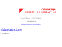 Frontpage screenshot for site: (http://www.nekretnine-geodezija.hr/)