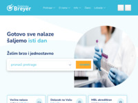 Frontpage screenshot for site: Medicinsko Biokemijski Laboratorij Breyer (http://www.lab-breyer.hr)