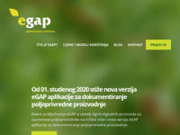 Frontpage screenshot for site: eGAP (http://www.egap.hr/)