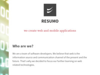 Frontpage screenshot for site: (http://www.resumo.hr)
