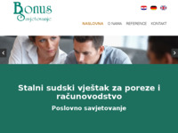 Slika naslovnice sjedišta: Bonus Savjetovanje (http://www.bonus-savjetovanje.hr)