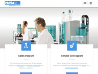Frontpage screenshot for site: Primalab - laboratorijska i procesna oprema (http://www.primalab.eu)
