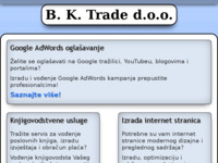 Frontpage screenshot for site: B. K. Trade d.o.o. Poreč (http://www.bktrade.hr)