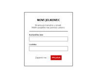 Frontpage screenshot for site: (http://www.novi-jelkovec.com)