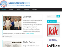 Frontpage screenshot for site: Livanjska zajednica - Zagreb (http://www.livanjskazajednica.hr)