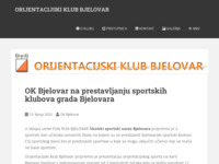 Frontpage screenshot for site: Orijentacijski klub Bjelovar (http://www.okb.hr)