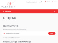 Frontpage screenshot for site: Grad Varaždin - Službene internet stranice Grada Varaždina (Http://www.varazdin.hr)