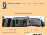 Frontpage screenshot for site: (http://www.kovinotokar-lazanja.hr)